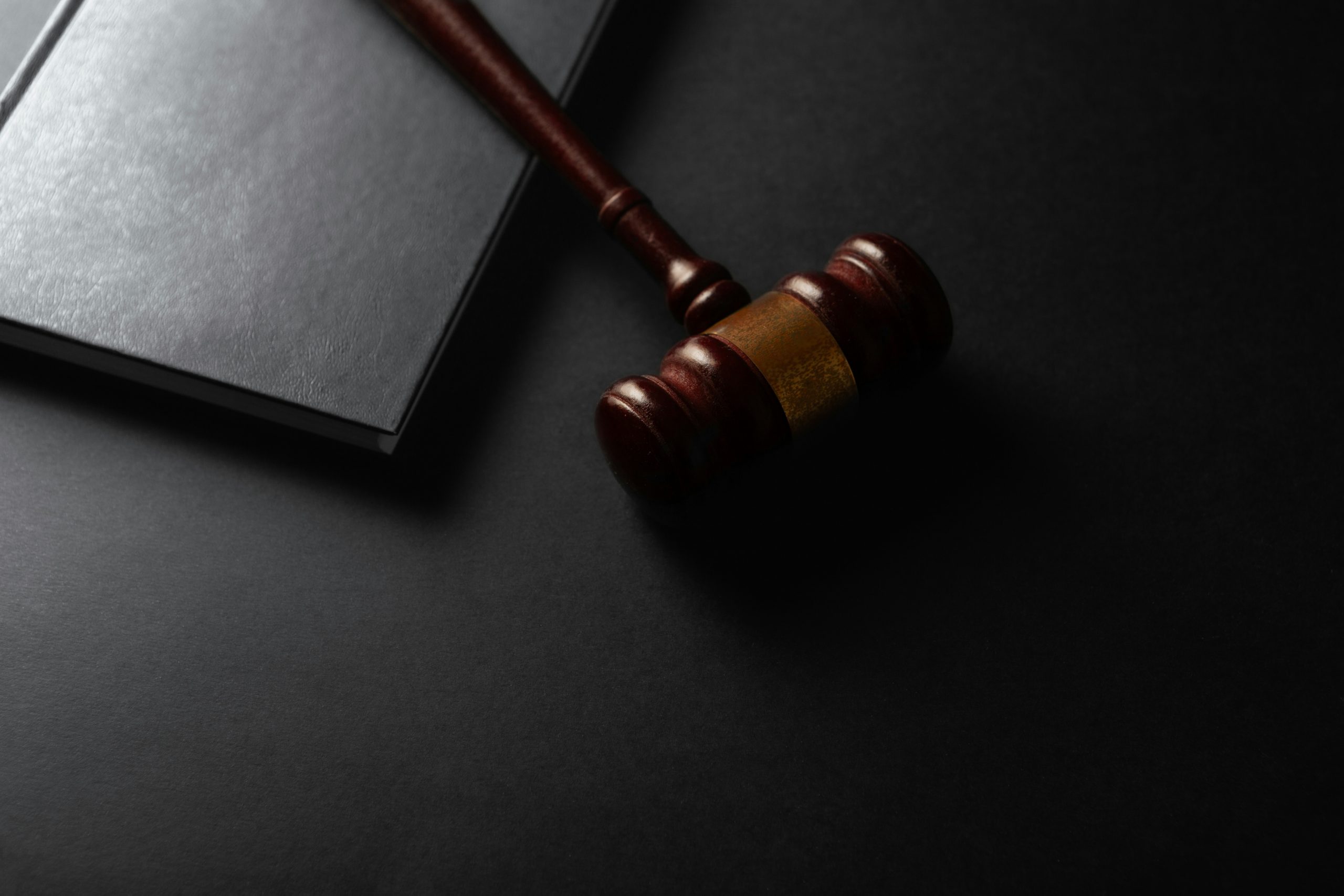 gavel on a law book