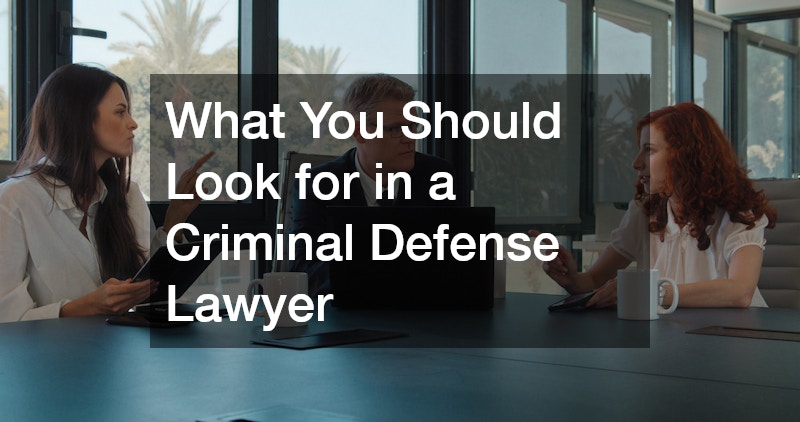 What You Should Look for in a Criminal Defense Lawyer